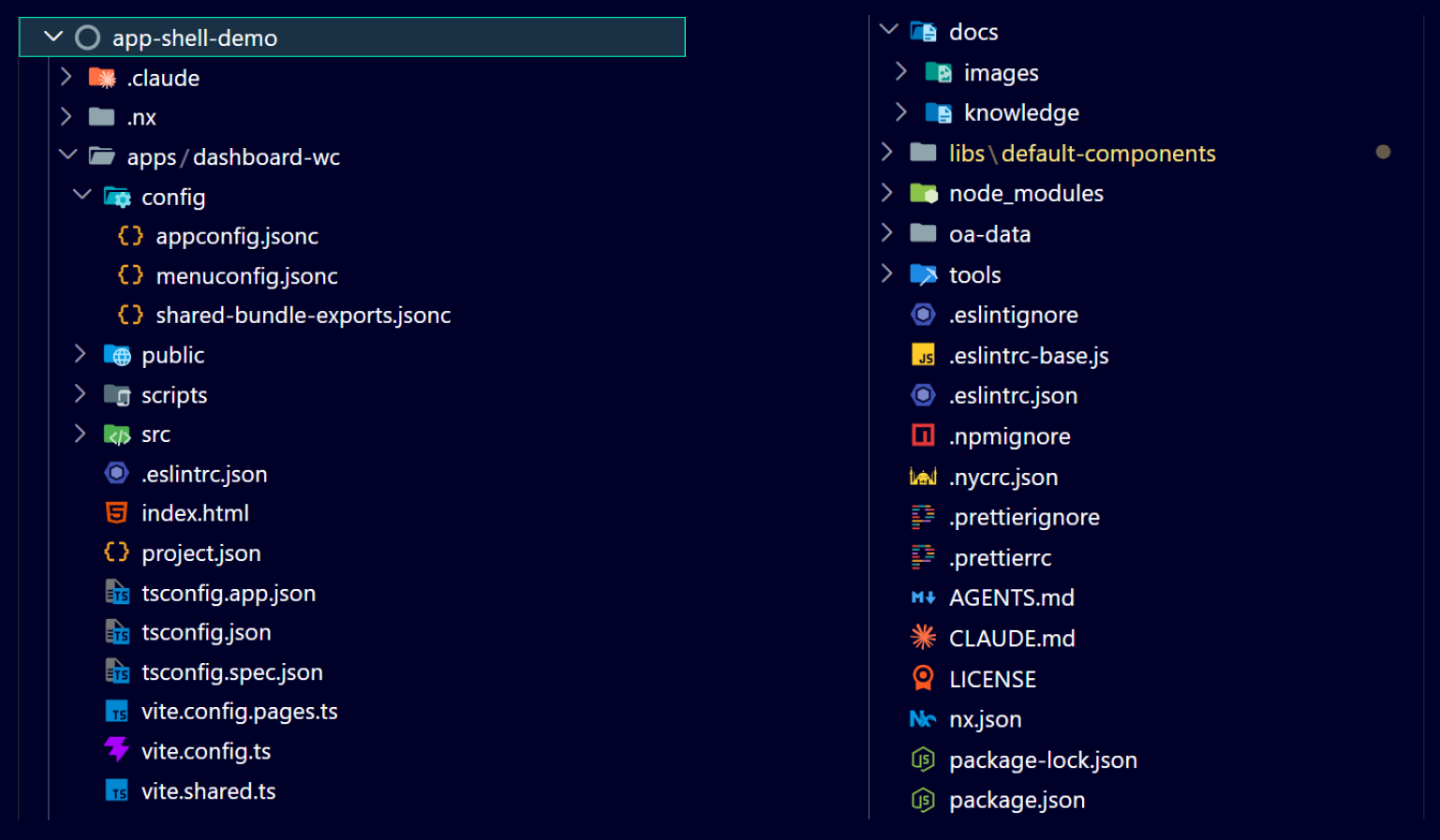 Dateibaum des WebUI Runtime Engineering-Workspace