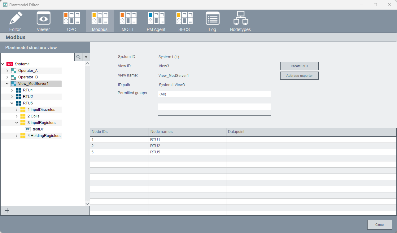 Modbus - View