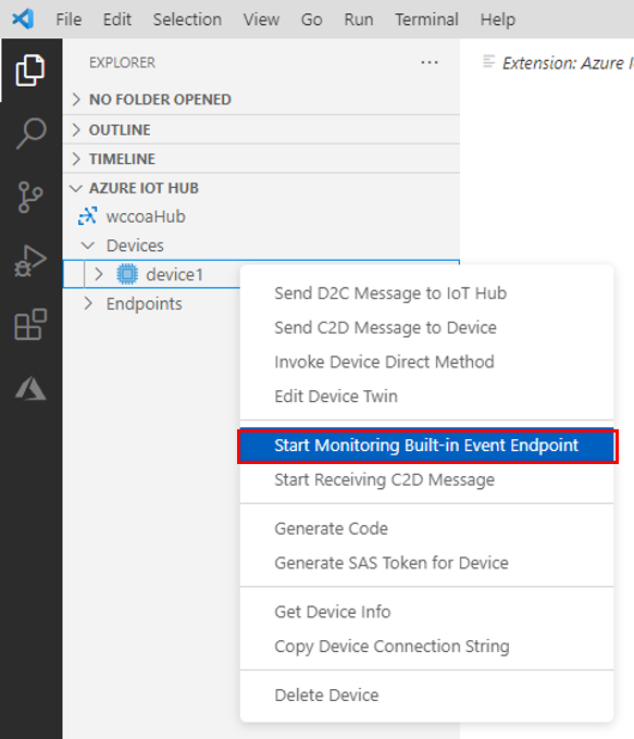 Publish Data to the IoT Hub
