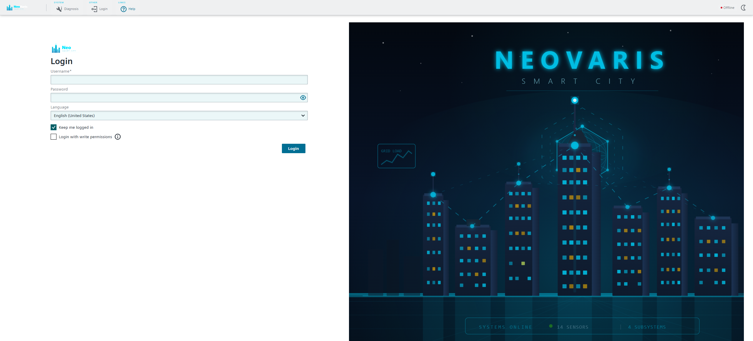Customized login screen of the WebUI Runtime